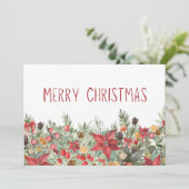シンプルなクリスマス - あたたかな冬の花々 シーズンカード (スタンド正面)