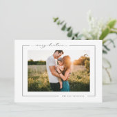 シンプルなクリスマス スター ホリデー フォト カード (スタンド正面)