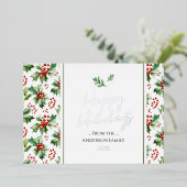 シンプルなクリスマス　バーミー 箔シーズンカード (立ち正面)