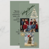 シンプルなクリスマス フォト コラージュ ホリデー カード (正面/裏面)