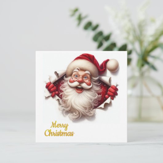 シンプルなクリスマス ポストカード | ラインアート | KalirARTS (スタンド正面)