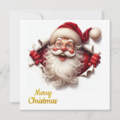 シンプルなクリスマス ポストカード | ラインアート | KalirARTS (正面)