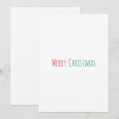シンプルなクリスマス　ミニマルなホリデーカード シーズンカード (正面/裏面)