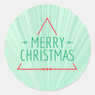 シンプルなクリスマス ラウンドシール