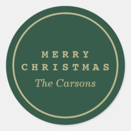 シンプルなクリスマス ラウンドシール