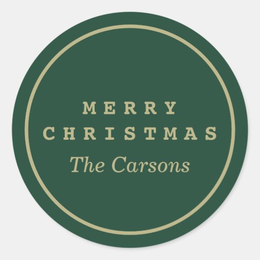 シンプルなクリスマス ラウンドシール (正面)