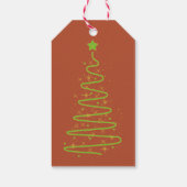 シンプルなクリスマス　赤茶色のギフトタグ ギフトタグ (裏面)