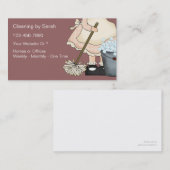 シンプルなクリーニングのサービス業カード 名刺 (正面/裏面)