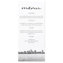 シンプルなクリーブランドのスカイライン メニューカード