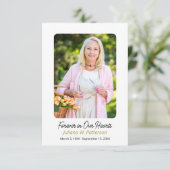 シンプルなクロス写真葬儀感謝カード 招待状 (スタンド正面)