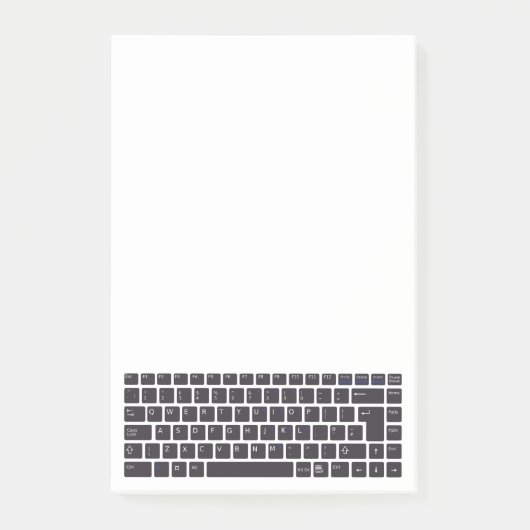 シンプルなクワーティーキーボードコンピュータ ポストイット (正面)