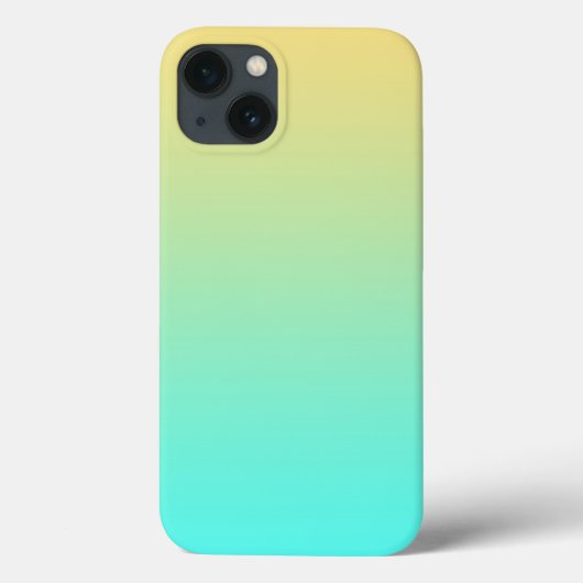 シンプルなグラデーション パステルイエロー ターコイズ Case-Mate iPhoneケース (裏面)