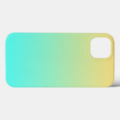 シンプルなグラデーション パステルイエロー ターコイズ Case-Mate iPhoneケース (裏面 (横))