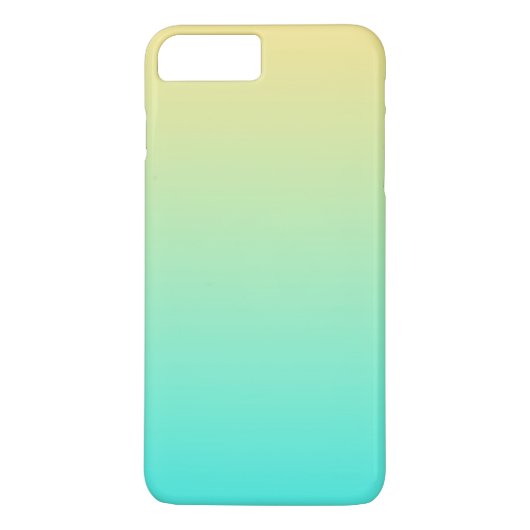 シンプルなグラデーション パステルイエロー ターコイズ Case-Mate iPhoneケース (裏面)