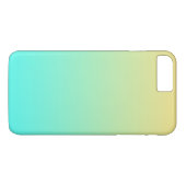 シンプルなグラデーション パステルイエロー ターコイズ Case-Mate iPhoneケース (裏面(横))