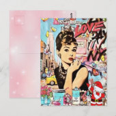 シンプルなグリーティングカード、感謝カード ポストカード (正面/裏面)