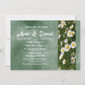 シンプルなグリーンのカトリック結婚式招待状 招待状 (正面)