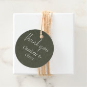 シンプルなグリーンウェディングのお礼ギフト フェイバータグ (インサイチュ)