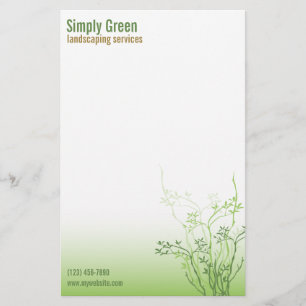 シンプルなグリーンプロフェッショナルビジネス 便箋