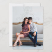 シンプルなグリーンミードウェディングフォト セーブザデート (裏面)