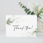 シンプルなグリーン ありがとうカード サンキューカード (スタンド正面)