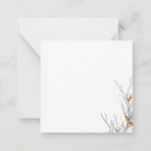 シンプルなグリーン ノートカード (裏面)