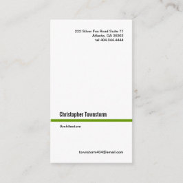 シンプルなグリーン・ライン縦の名刺 名刺