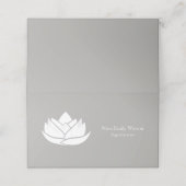 シンプルなグレーとホワイトの蓮の花 ビジネス ロイヤリティカード (外部開封)