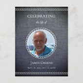 シンプルなグレーの写真を使ったライフセレブレーション招待状 案内ポストカード (正面)