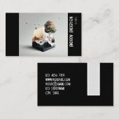 シンプルなグレーの黒の写真建築家 名刺 (正面/裏面)