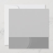 シンプルなグレー モダン結婚式 招待状 (裏面)