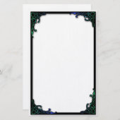 シンプルなケルト結び目模様のボーダー 便箋 (正面/裏面)