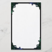 シンプルなケルト結び目模様のボーダー 便箋 (正面)