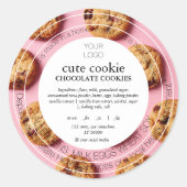 シンプルなコテージ食品法ラベル ラウンドシール (正面)