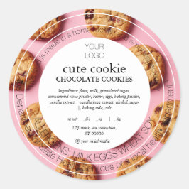 シンプルなコテージ食品法ラベル ラウンドシール