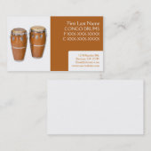 シンプルなコンゴは音楽業界カードをドラムをたたきます 名刺 (正面/裏面)