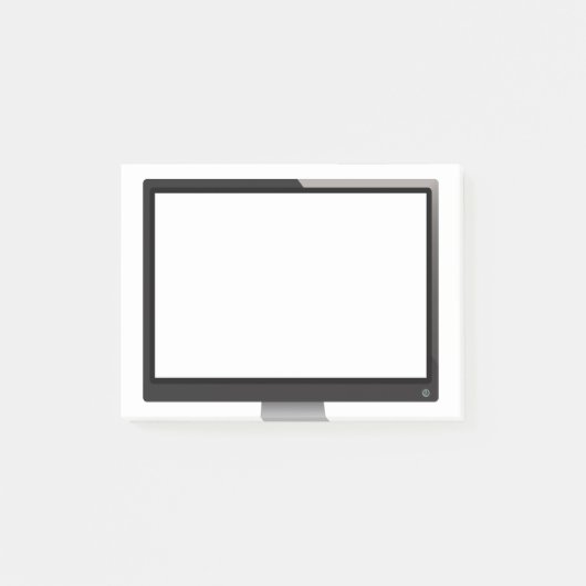 シンプルなコンピュータモニターのデザイン ポストイット (正面)