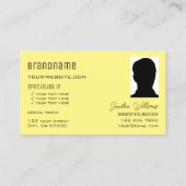 シンプルなコーヒーブラウンクリームとモノグラムと写真 名刺 (裏面)