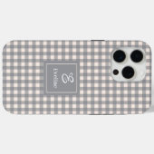 シンプルなコーラルグレイiPhoneケース 名前モノグラム Case-Mate iPhoneケース (裏面 (横))