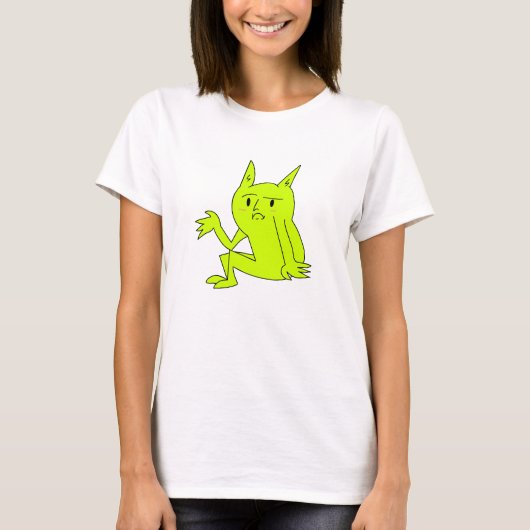 シンプルなゴブリン座り女子Tシャツ Tシャツ (正面)