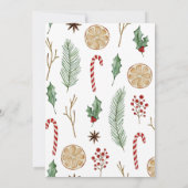 シンプルなゴールドのミニマルなクリスマスカード 招待状 (裏面)