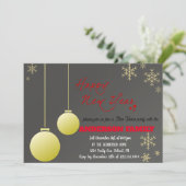 シンプルなゴールドの年賀状 招待状 (スタンド正面)