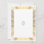 シンプルなゴールドの結婚50周年 招待状 (裏面)