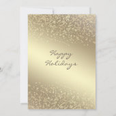 シンプルなゴールドの豪華な輝きが特徴の企業ホリデーパーティー 招待状 (裏面)