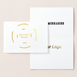 シンプルなゴールドカラーお祝いカード 箔カード