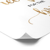 シンプルなゴールドカリグラフィーレシピ for the Bride サイン (角)