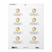 シンプルなゴールドライオンロゴ ラベル (フルシート)