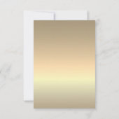 シンプルなゴールドリマインダー結婚式招待状 RSVP カード (裏面)