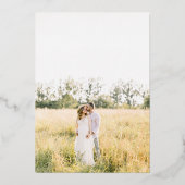 シンプルなゴールド写真セーブ・ザ・デート・フォイル招待状 箔招待状 (裏面)