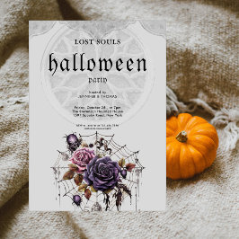 シンプルなゴothic ハロウィンパーティー 招待状